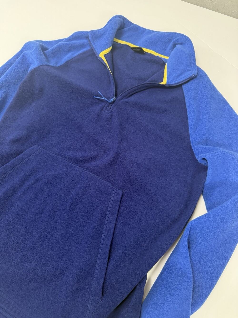 Men’s Multi Blue Size Medium Fielder Bonobo Mid Zip Collared Pullover Sweater